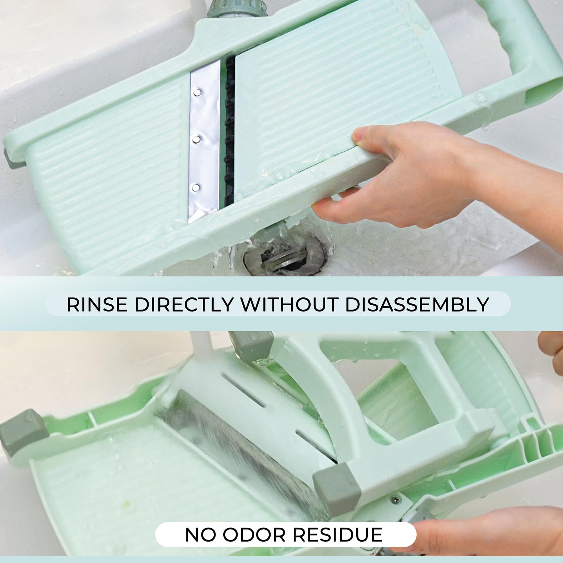 5-in-1 Adjustable  Slicer Stainless Steel Blades & Safety Hand Guard, Safe for Kitchen, Non-slip Julienne Slicer Cutter, Vegetable Chopper, Vegetable Slicers, Onion Dicer for Onion, Potato Cucumber Carrot, Multifunctional Kitchen Slicer