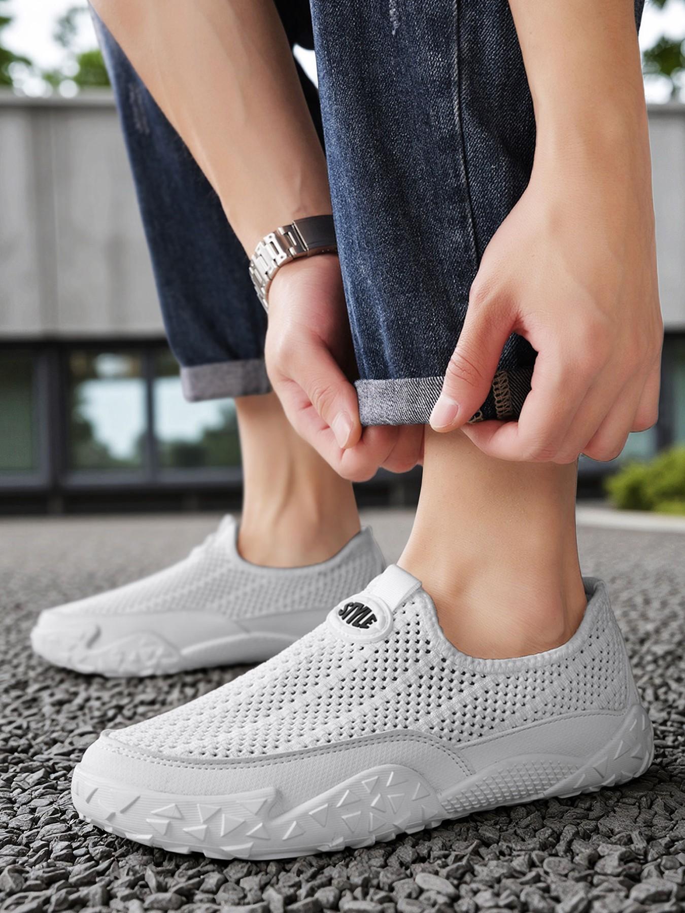 2026 Summer New Men's Hiking Shoes, Breathable Mesh, Slip-On, Lightweight, Non-Slip Sole, Outdoor Waterproof Casual Shoes