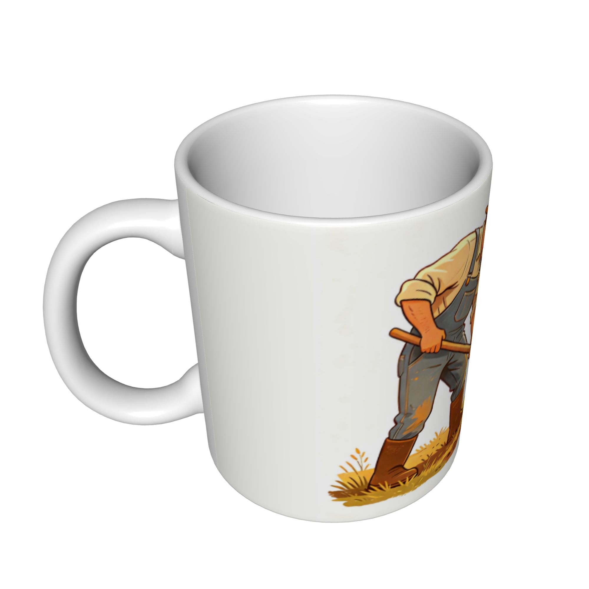 Work-Truth Humorous Ceramic Mug, Kitchen Drinkware for Office Use