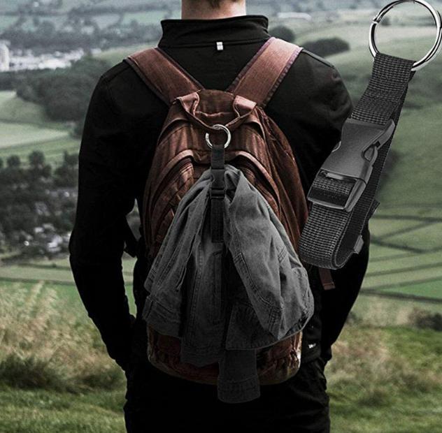 Luggage Packing Strap, Portable Luggage Bag Holder, Jacket Outerwear Clip, Climbing Carabiner Tie, External Attachment Band