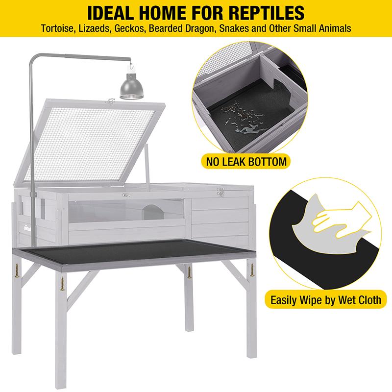 Aivituvin-AIR70 Wooden Tortoise House with Legs | Large Turtle Habitat Aivituvin-AIR70 Wooden Tortoise House with Legs | Large Turtle Habitat