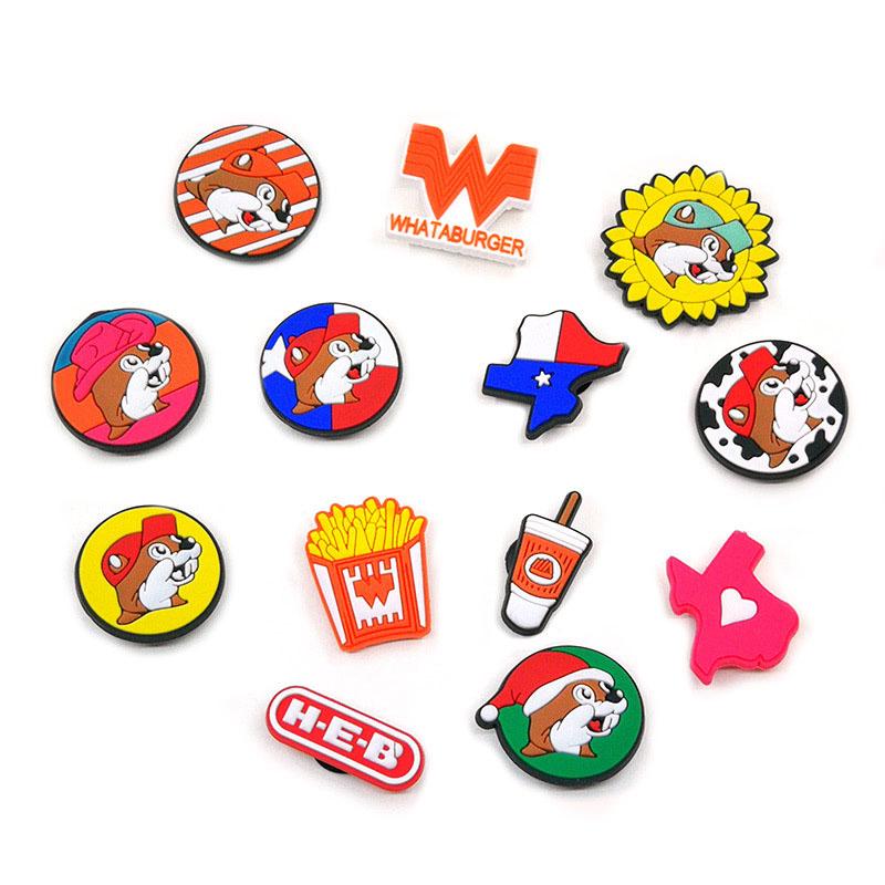 26pcs Texas Series Shoe Charms Set For Bubble Slides Clogs Sandals,PVC Shoe Decorations Accessories Buckle For Christmas Birthday Gifts