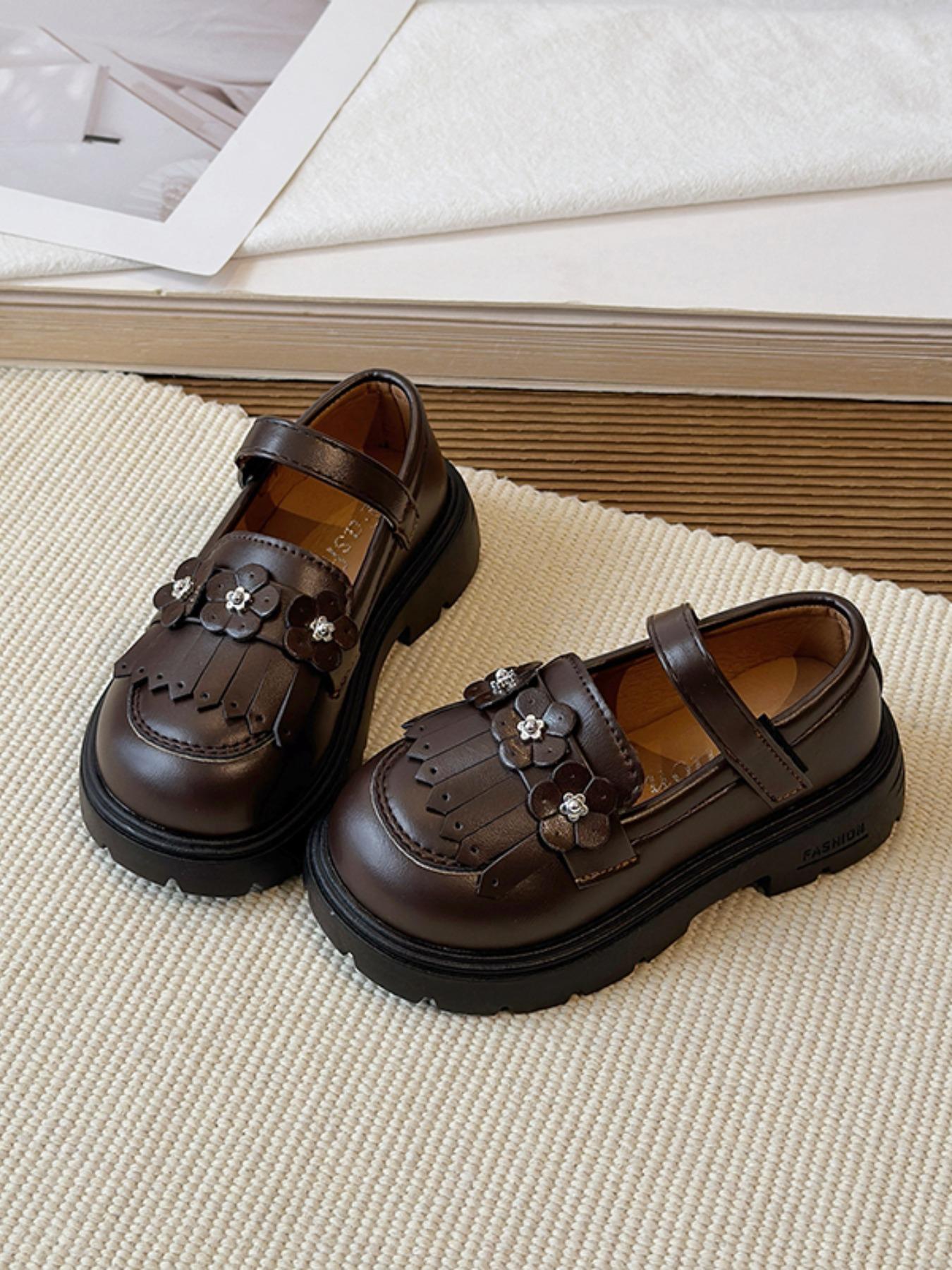 Vintage British Style Girls' Thick Sole Mary Jane Shoes, Perfect for Daily Wear, School Uniforms, Formal Occasions, Spring & Fall