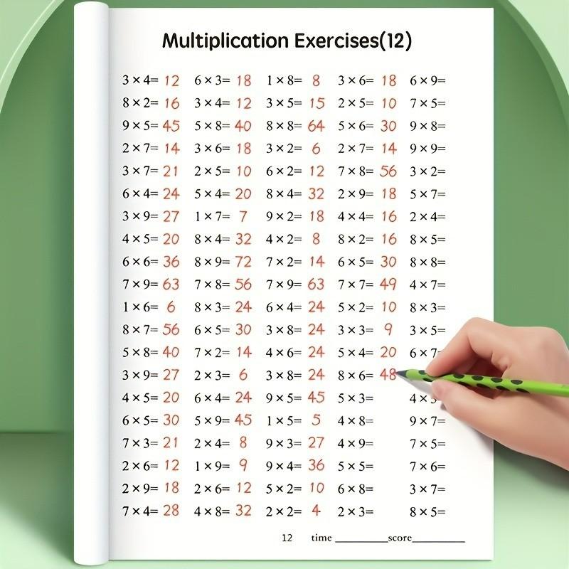 Educational Writing Aid for Learning & Education, Durable Arithmetic Practice Book, Learning Tool, Learning Materials, Enhances Calculation Skills, Ideal School Supply Gift, Student Essentials