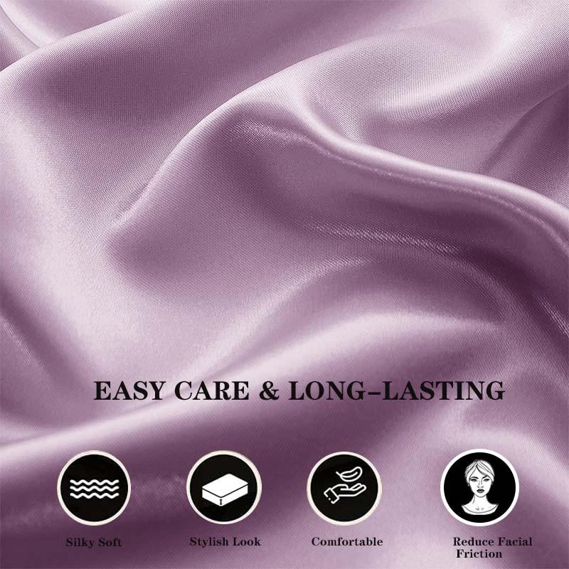 2/4-Piece Set Of Solid Color Silky Satin Pillowcases, Luxury Minimalist Style (Pillow Insert Not Included), Cool Bedroom Bedding, Enhance Your Sleep Experience, Suitable For Family Bedrooms and Dormitories Bedding Accessories