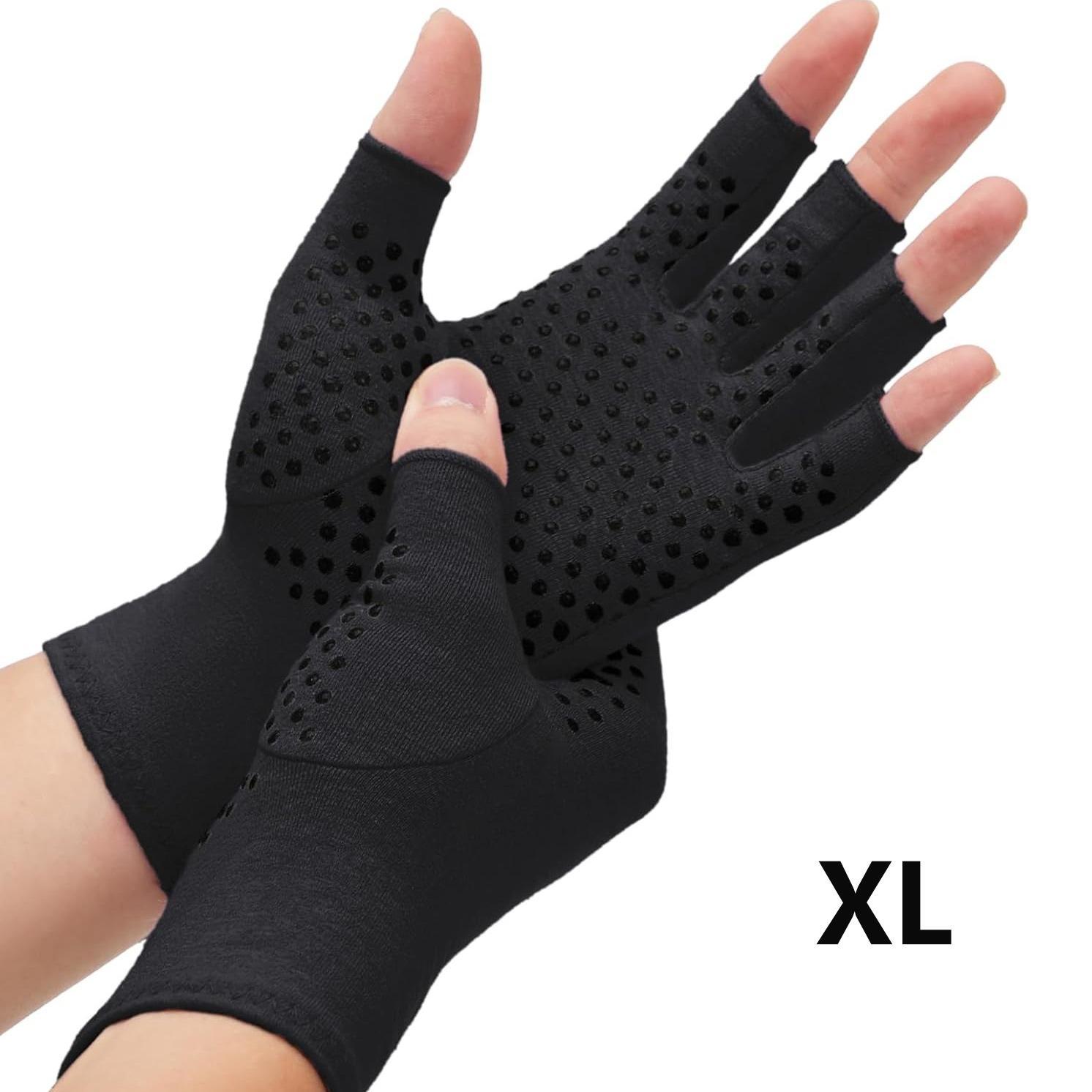 Daily Wear Anti-slip Compression Hand Gloves, Popular Unisex Fingerless Hand Care Gear, Ergonomic Typing Protection Hand Cover, stable wearing effect and anti-slip palm design, great for office typing, home daily use and leisure hand maintenance