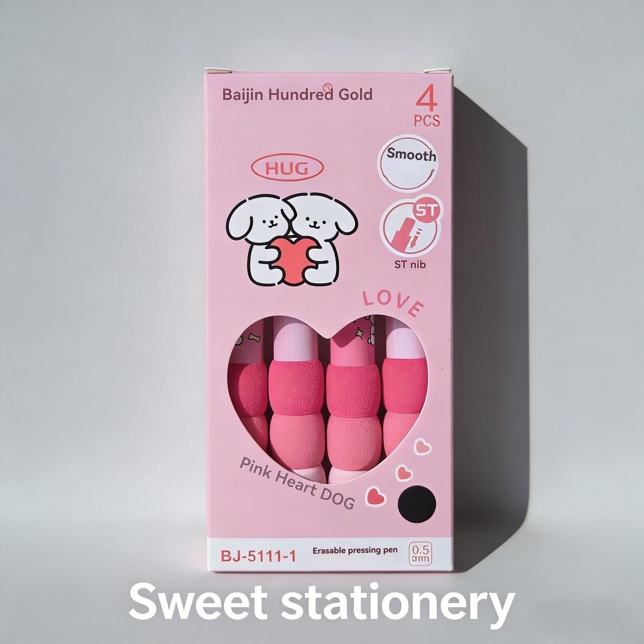 Cartoon High-Profile Erasable Pen, Gradient Sponge Grip, Neutral Ballpoint, Push Button, Blue, Ideal for Elementary Students