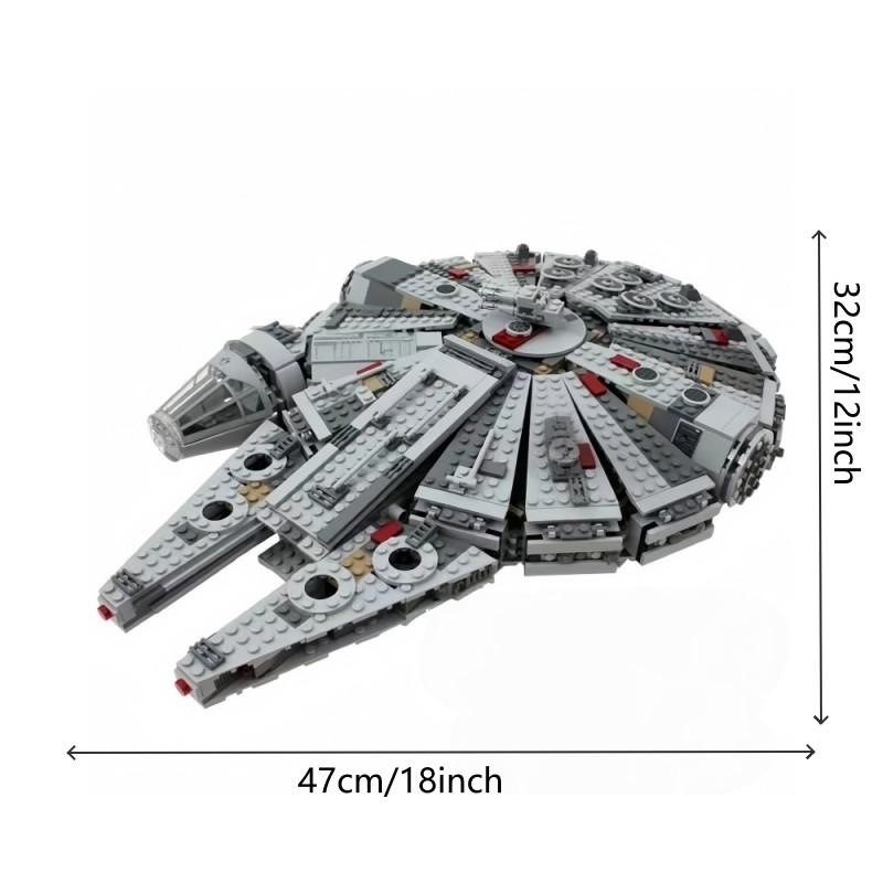 1381 Pieces Space Millennium War Ship Set, Falcon Alien Mini Model Kit, Building Blocks Toy for Adults and Kids, Holiday Gift