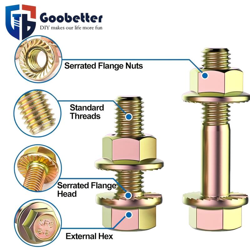 549pcs Metric Fange HexBolts, Nuts &Washers Assortment Kit,M6 M8 M10 Sizes, Class 8.8 AlloySteel, ZincPlated, for DlY, HlectronicsHousehold Appliances &CommunicationEquipment
