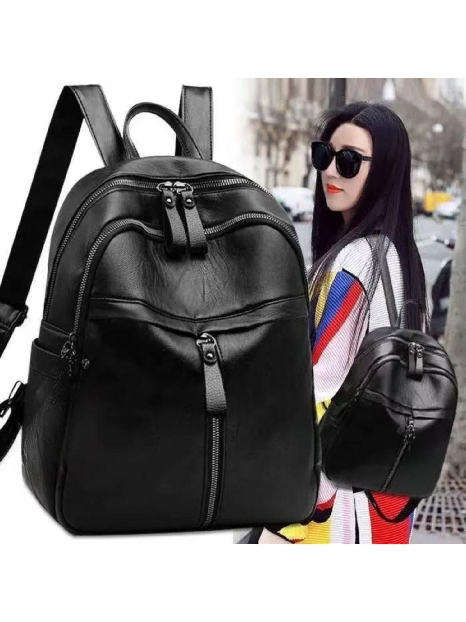 Women's Large Capacity Commuter Backpack, Lock Closure System, Adjustable Thick Shoulder Straps, Front Pocket, Ideal for Work and Travel