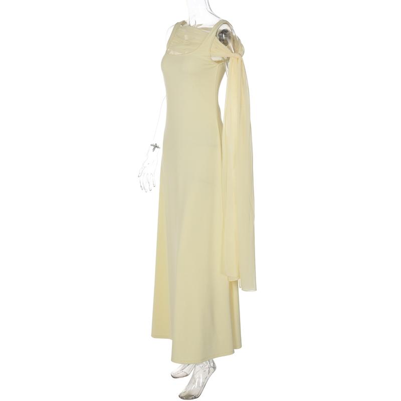 Women Summer Sleeveless Chiffon Party Club Evening Vacation Bodycon Long Dress