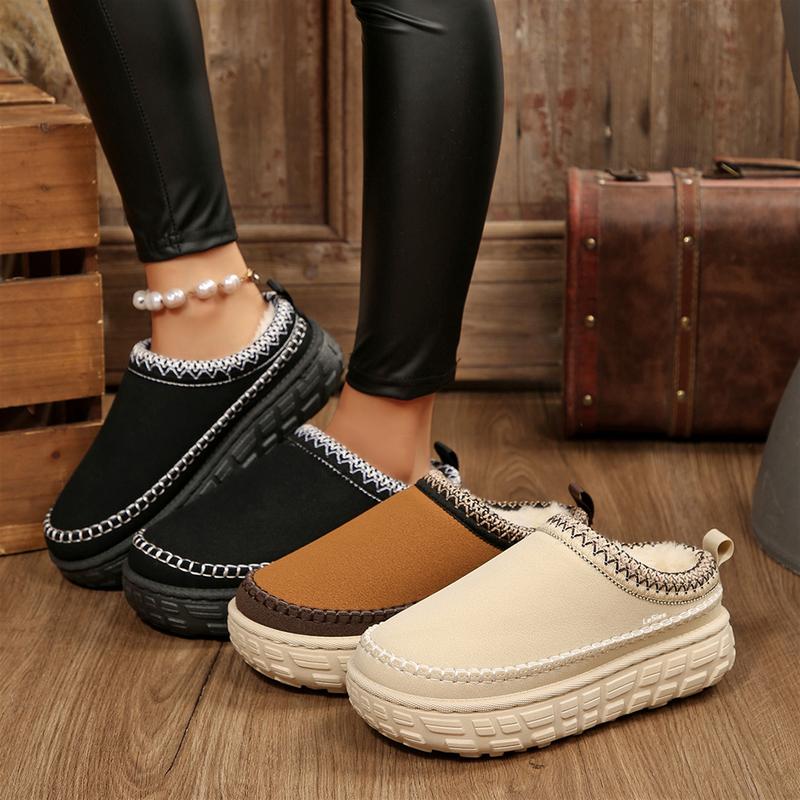 Snow Boots for Women House Fleece Slippers Cozy Memory Foam Shoes for Indoor Outdoor Winter Warm Mini Snow Boots Springfresh