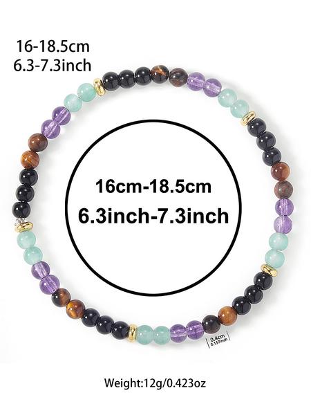 4mm Natural Crystal Beaded Bracelet, Wealth & Prosperity Jewelry Gift, Chakra Healing Crystals, Unisex Chakra Balance Energy Accessory