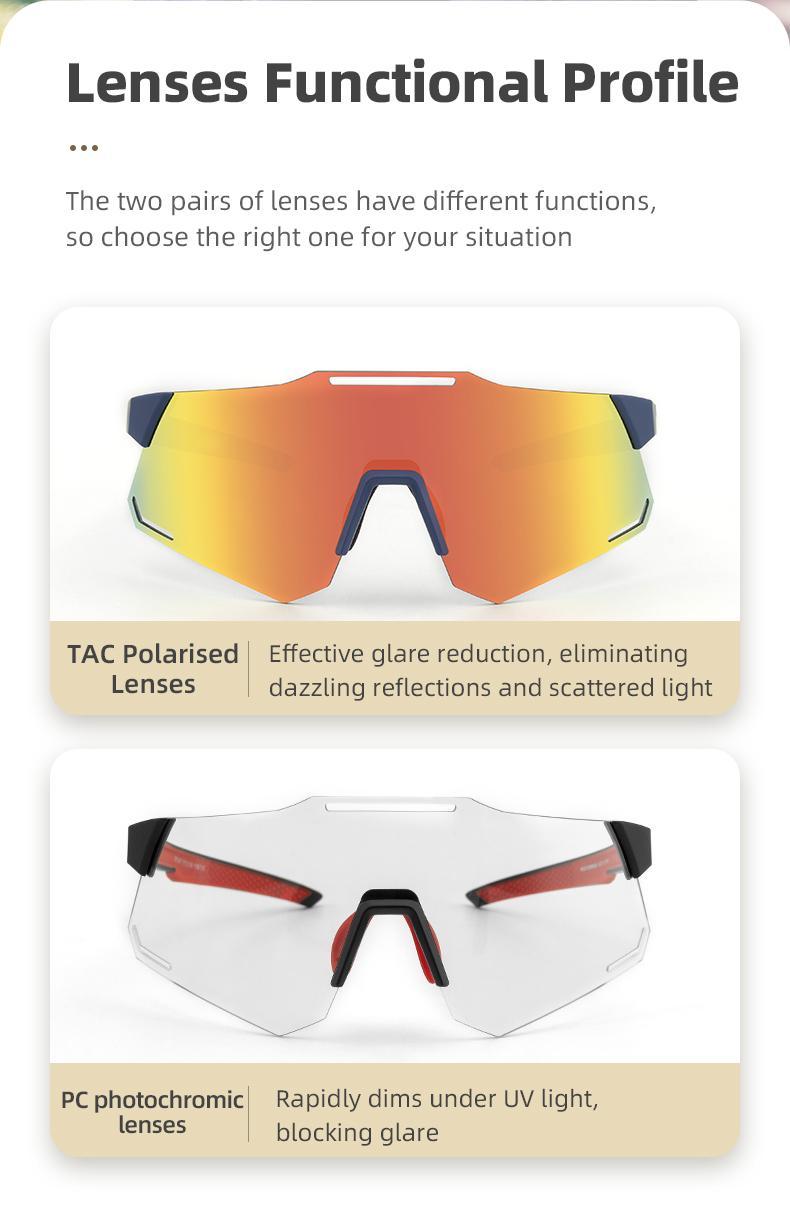 ROCKBROS Cycling Sunglasses Polarized Fishing Glasses Outdoor Sports Eyewear Bicycle Accessories
