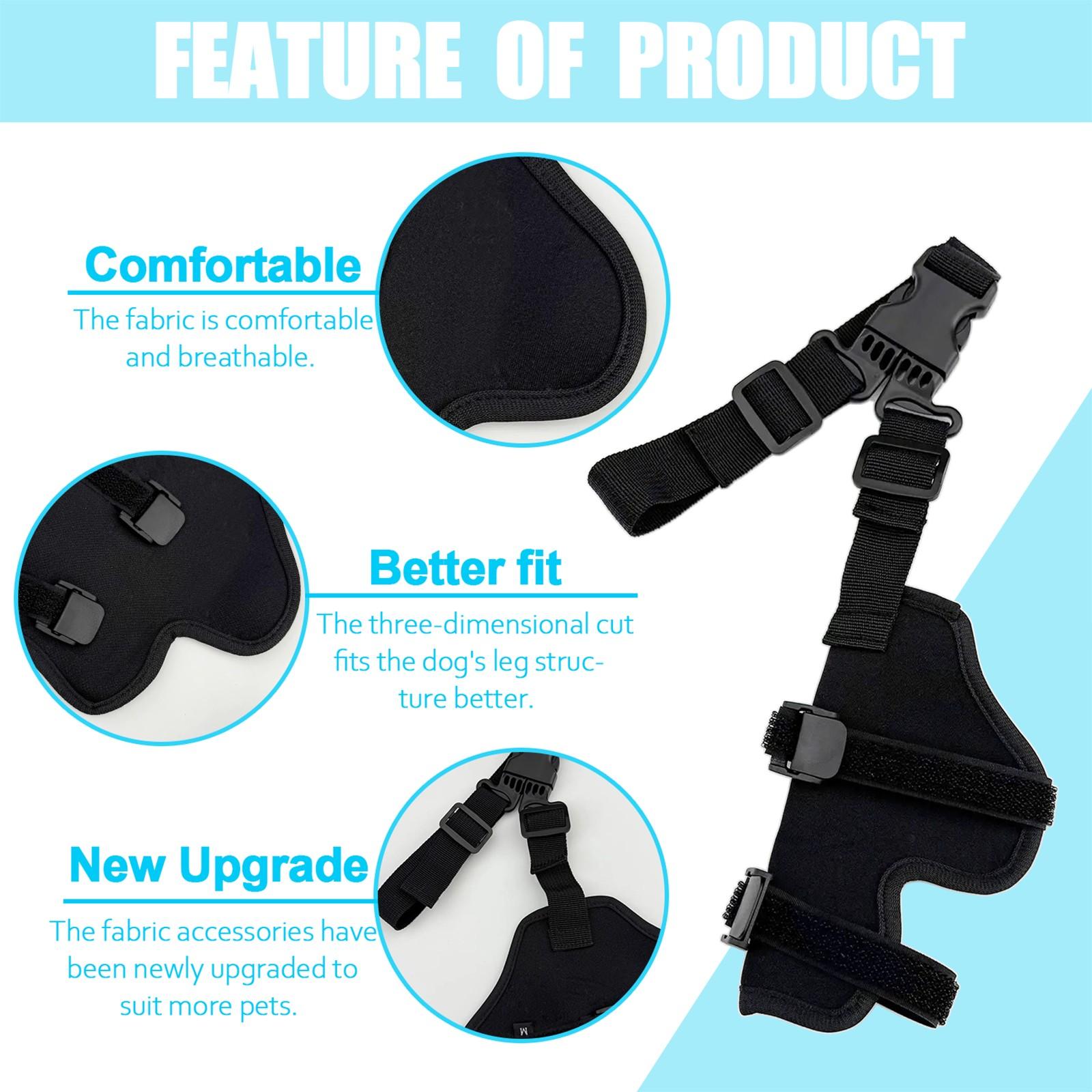 Pet Dog Leg Support Brace, Adjustable Rear Leg Orthosis for Injured Dogs, Joint Protection for Elderly Dogs, Recovery Aid for Canines