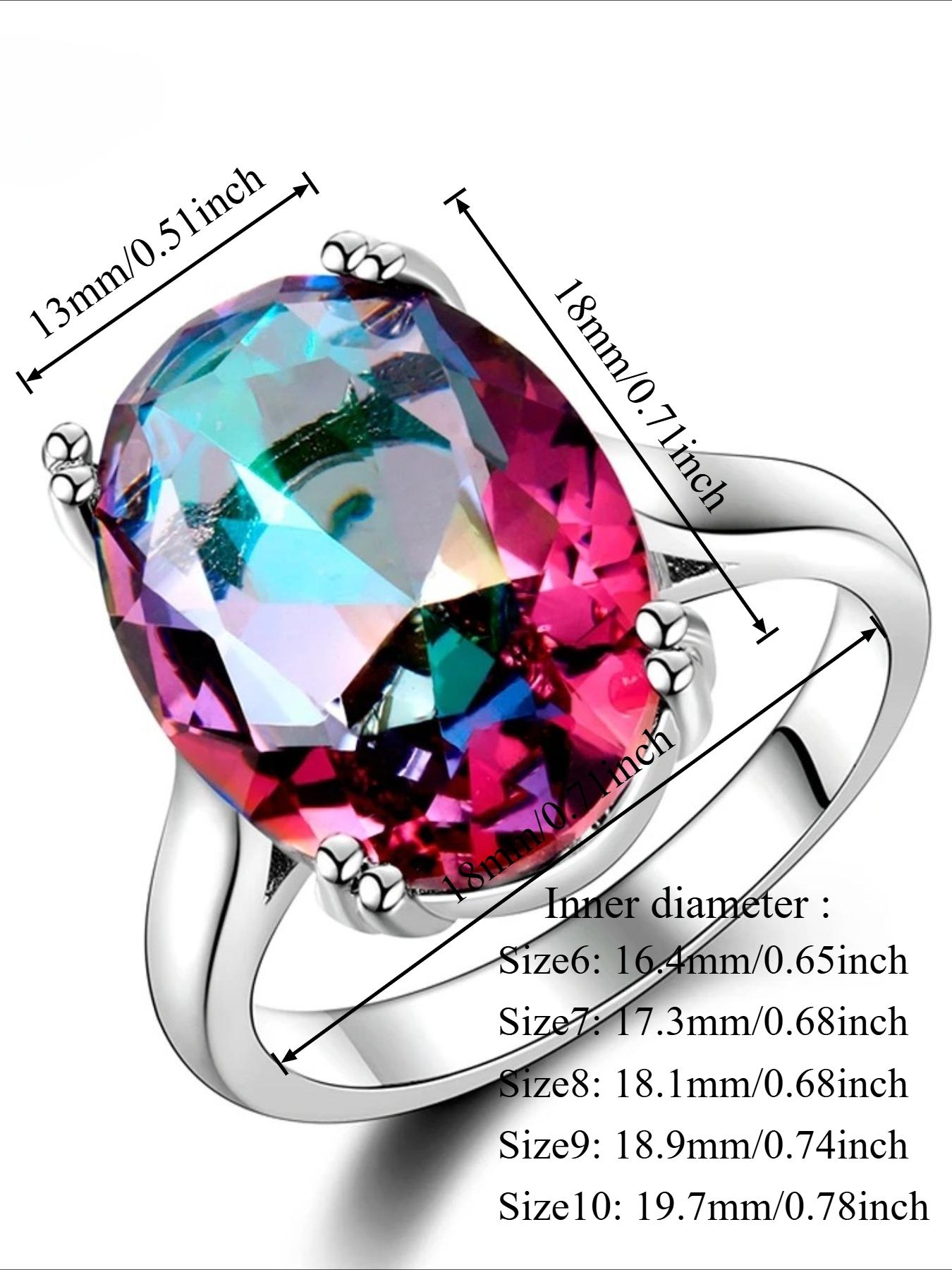 Red Ruby Oval Egg Shape Gemstone Silver Plated Wedding Rings For Women Bridal Fine Jewelry Engagement Bague Accessories GIft