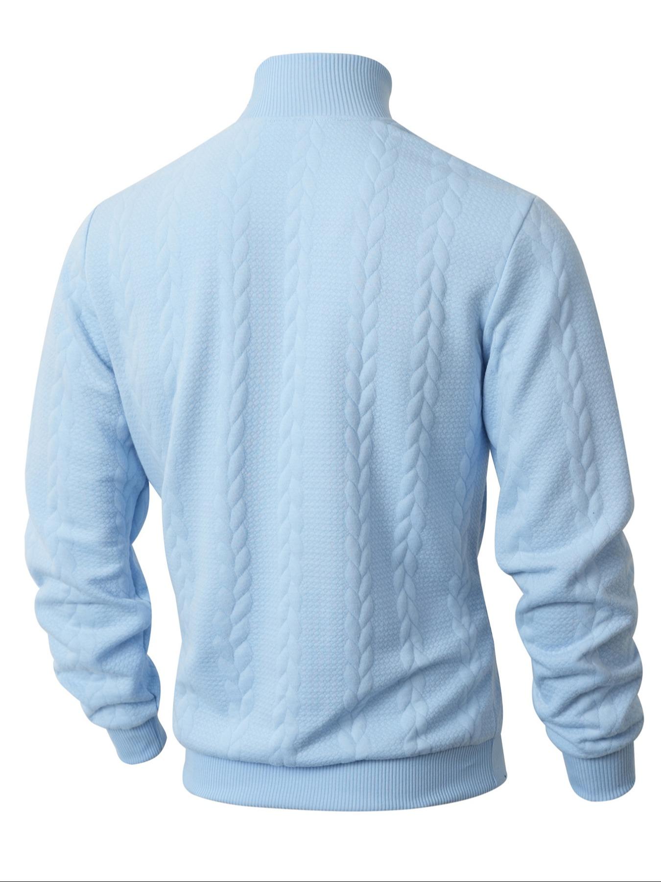 Men's Fall Winter Outfits Warm KnitSweater for Daliy Wear, High Neck Pullover LongSleeve Jumper, Casual Sporty Design, EssentialWardrobe ltem, Casual Fitted Knitwear, Fall Winter Knitwear