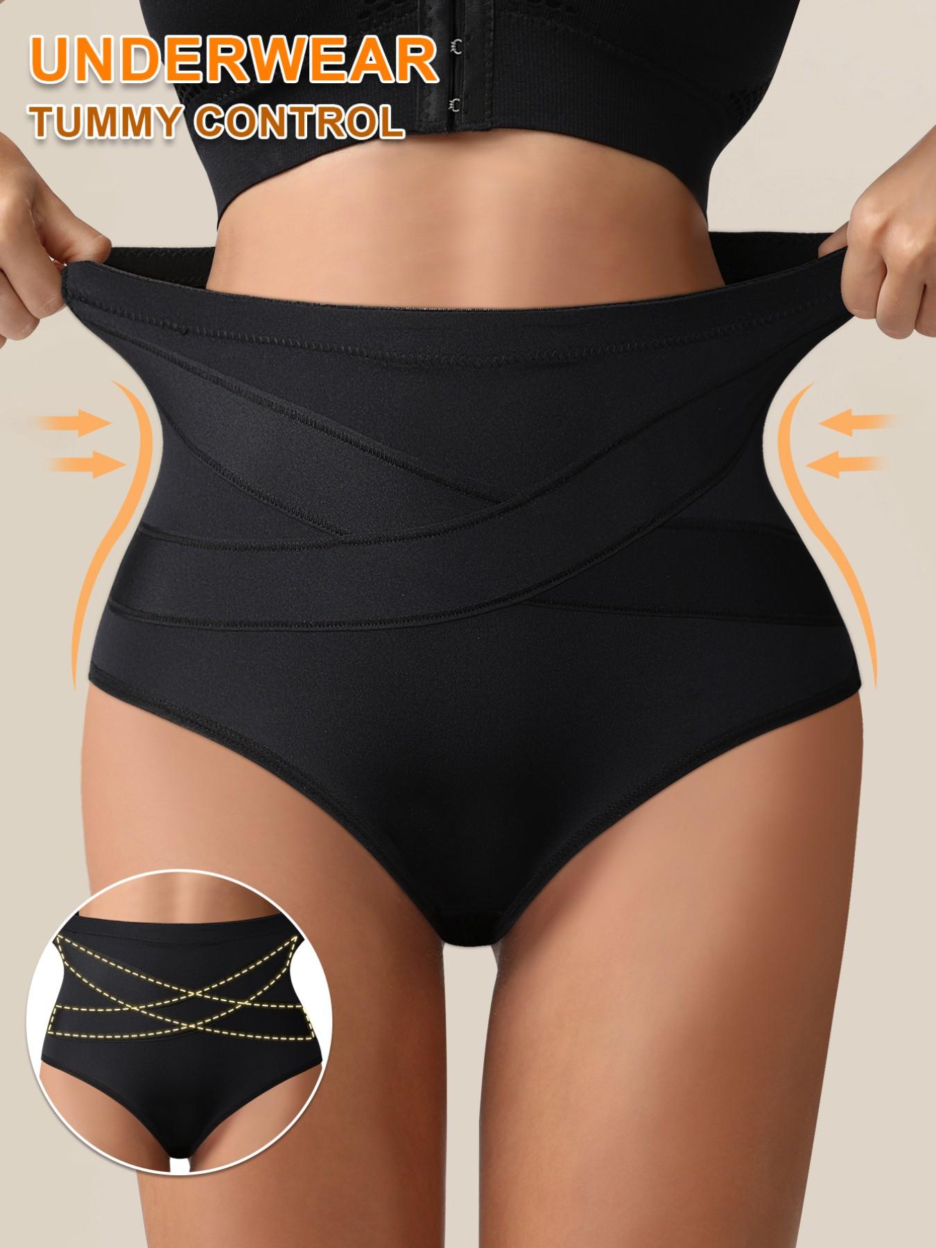 1Pc Lace Briefs Tummy Control Shapewear High Waist Panties Women's Lace Slimming Body Waist Trainer Underwear Sheath Flat Belly Panty Woman Butt Lifter Lingerie Shorts for Women