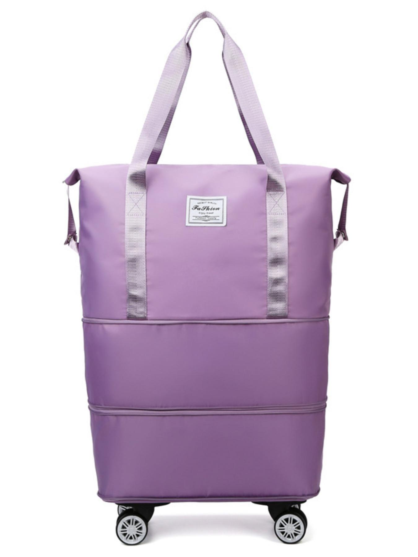 Large Capacity Travel Bag with Wheels, Student Business Trip Organizer, Waterproof Dry Wet Separation, Expandable Luggage Bag