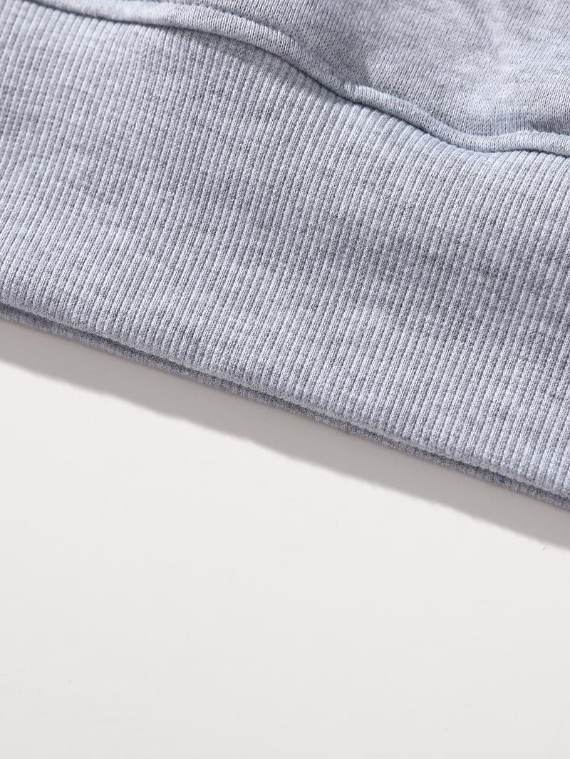 Unisex Retro Ethnic Patchwork Half Zip Hoodie, Casual Comfy Regular Fit Long Sleeve Pullover for Fall & Winter Daily Wear