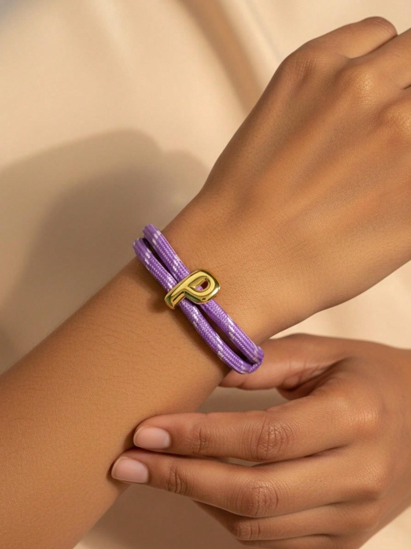 Dopamine Colorful Rope 26 Letters Bracelet, Handwoven Wristband for Men and Women, Unisex Fashion Accessory, Unique Gift Idea