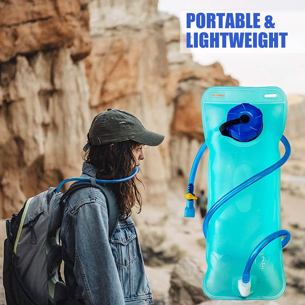 Hydration Bladder,Water Bladder Hydration Reservoir Leakproof Durable Waterproof Water Storage Bladder Bag, Bladder Replacement for Backpacks for Hiking Camping Running Cycling, Outdoor Activities