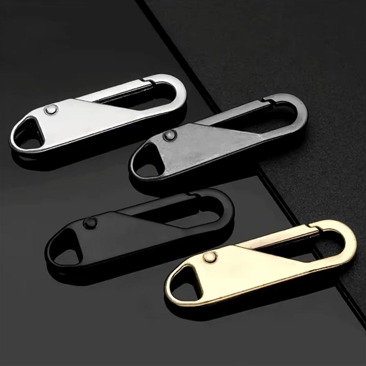 Zipper Pull Replacement,4 Counts Detachable Zipper Head, Reusable Versatile Zipper Pull for Travel Bags,Clothing,Backpacks,Boots,Wallets