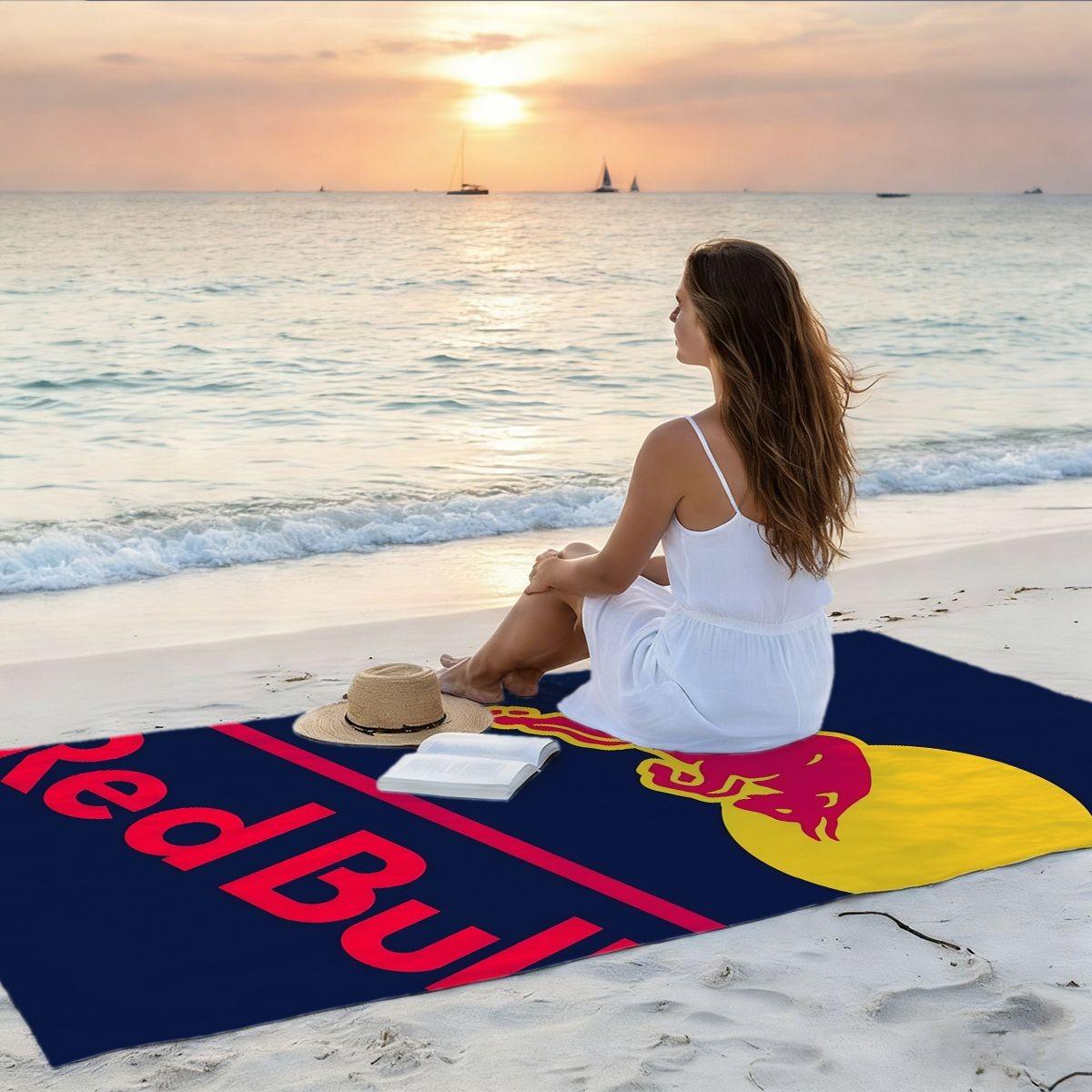 Bull Beach Towel, Quick-Dry Polyester, Sand-Resistant, Sun Protection, Large Bath Sheet, Lightweight, Surfing, Swimming, Yoga Essential