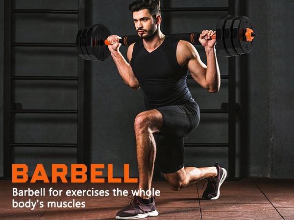 Bearbro 44lb/66lb/88lb 4-in-1 Adjustable Dumbbells Set Free Weight Set with Connector Used as Barbell, Kettlebells, Push up Stand, Fitness Exercises for Home Gym Suitable Men/Women,dealsforyoudays