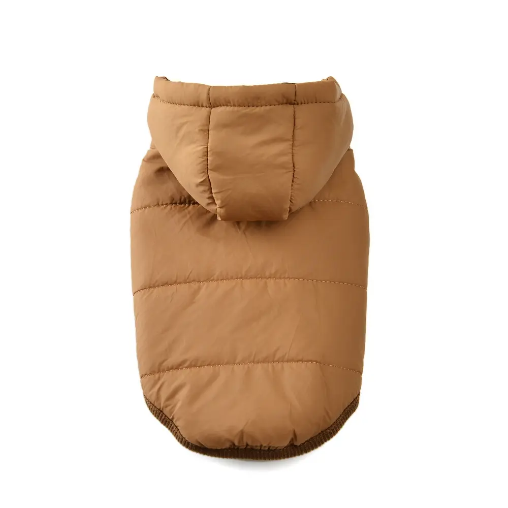 Warm Hooded Pet Coat for Dogs and Cats, Fall Winter Outdoor Jacket, Easy-On Design,  Harness Loop, Comfortable Fit, Multiple Colors