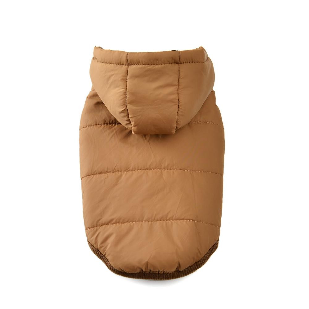 Warm Hooded Pet Coat for Dogs and Cats, Fall Winter Outdoor Jacket, Easy-On Design,  Harness Loop, Comfortable Fit, Multiple Colors