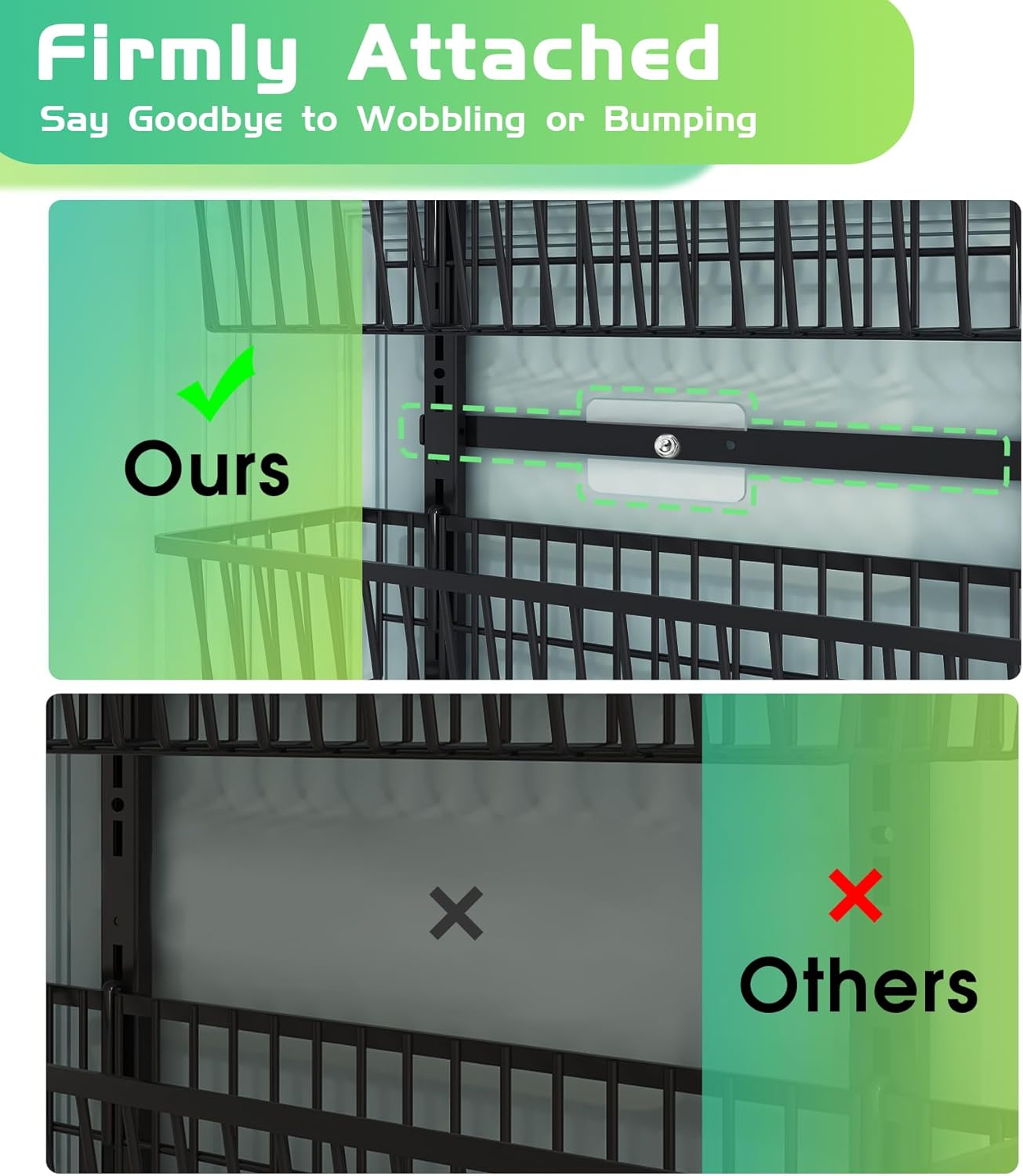 16 Inch Wide Narrow Over The Door Pantry Organizer, Pantry Organization and Storage, Black 8-Tier Metal Hanging Deep Basket Wall Spice Rack Seasoning Shelves, Home & Kitchen Essentials A