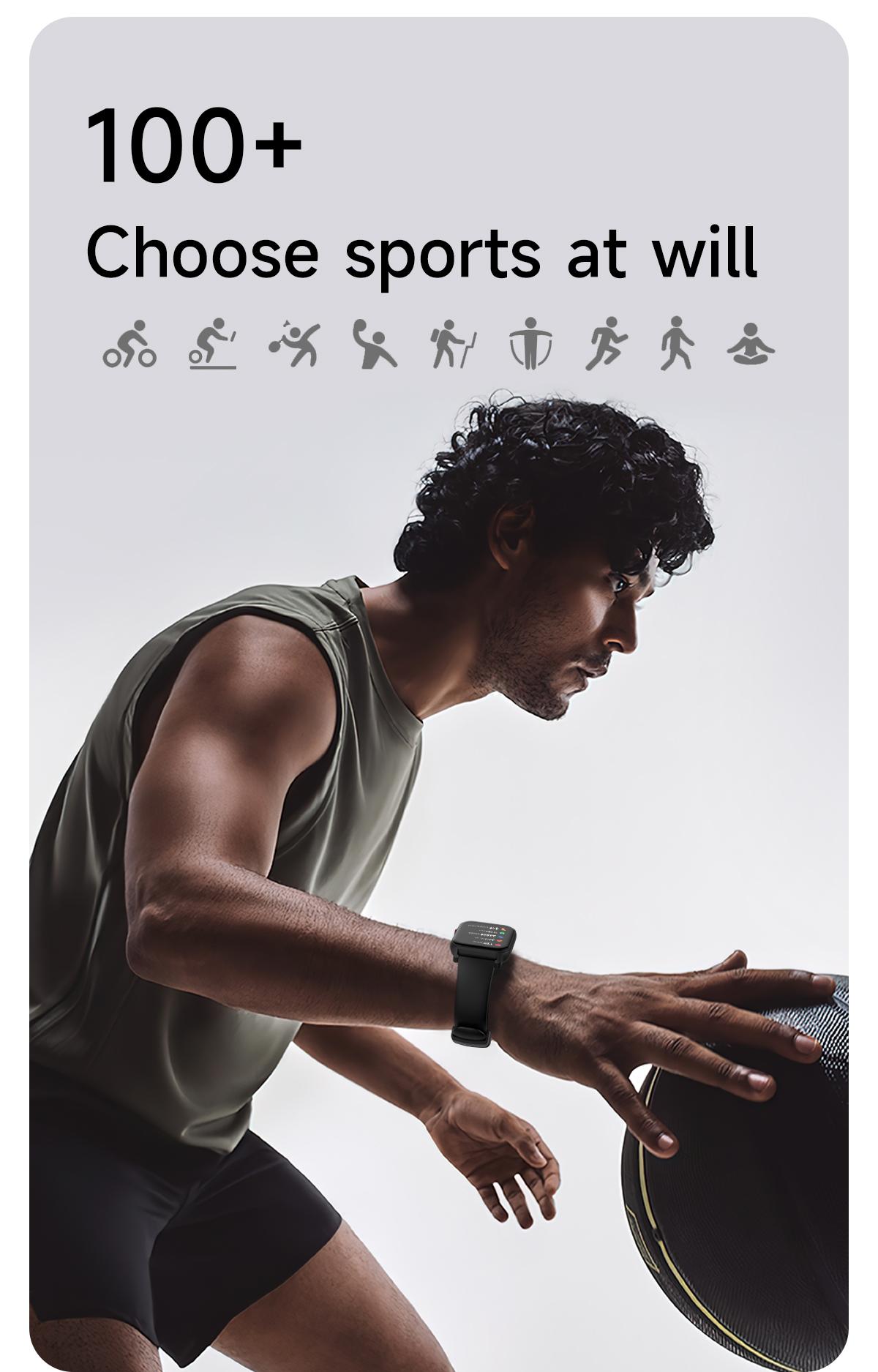 Smart Watch for Men and Women with Call/Message Reminder, Smart Watch 1.83 Inch Touch Screen, Fitness Watch Heart Rate/Sleep/Calorie/Step Monitor, Emergency Flashlight, Activity Tracker for Android iOS