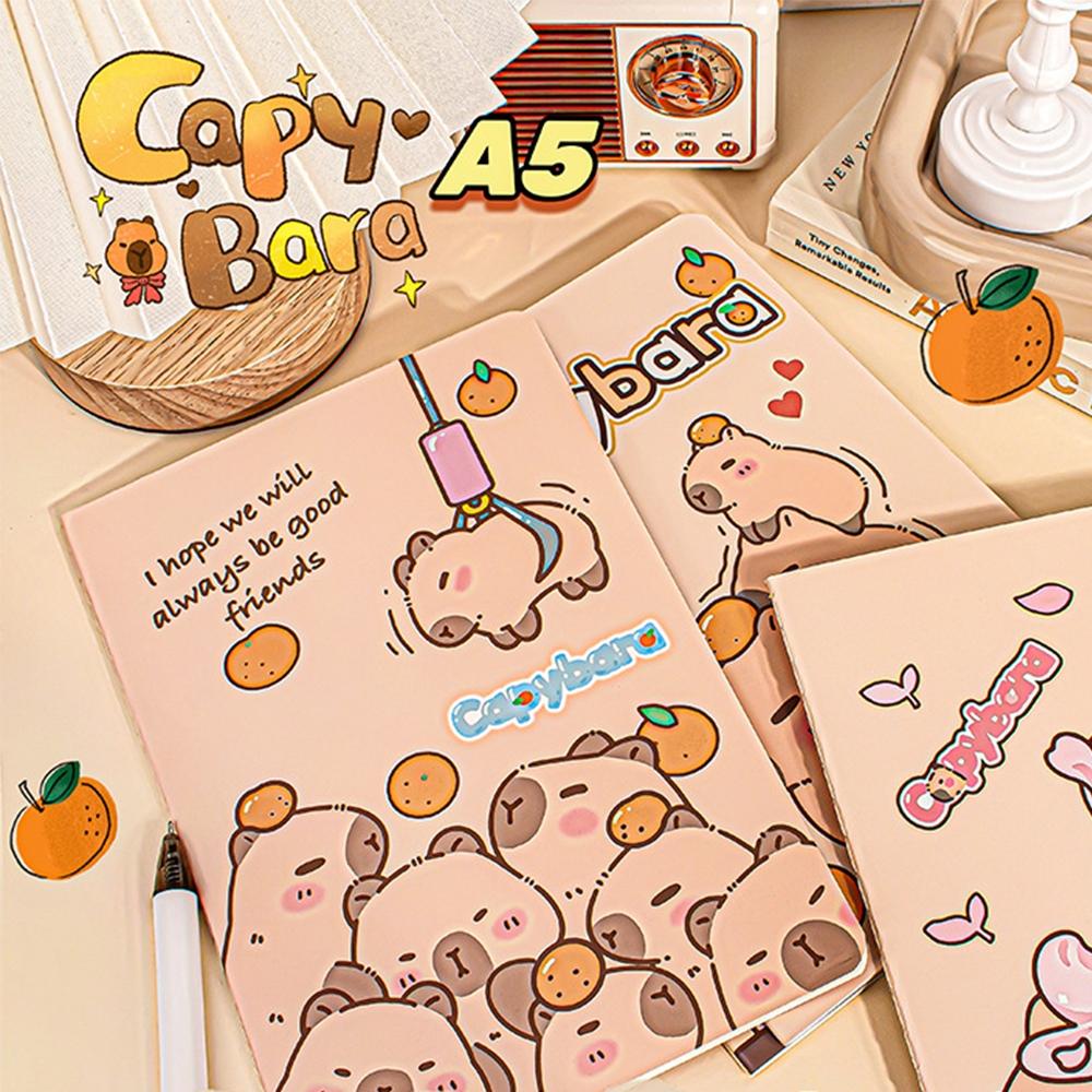 Capybara Themed Stationery Gift Set (gift Bag/handbag) Includes Notebook, Soft Grip Pen, Pencil Case and Accessories - Perfect for Studying, Graduating, Diary and Birthday Gifts, Party Gifts, Student Essentials