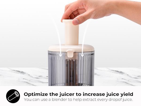 SUSTEAS 5.3" XL Juicer – Fits Whole Apples & Greens, No Chopping! Cold Press Tech for Max Nutrients & High Yield