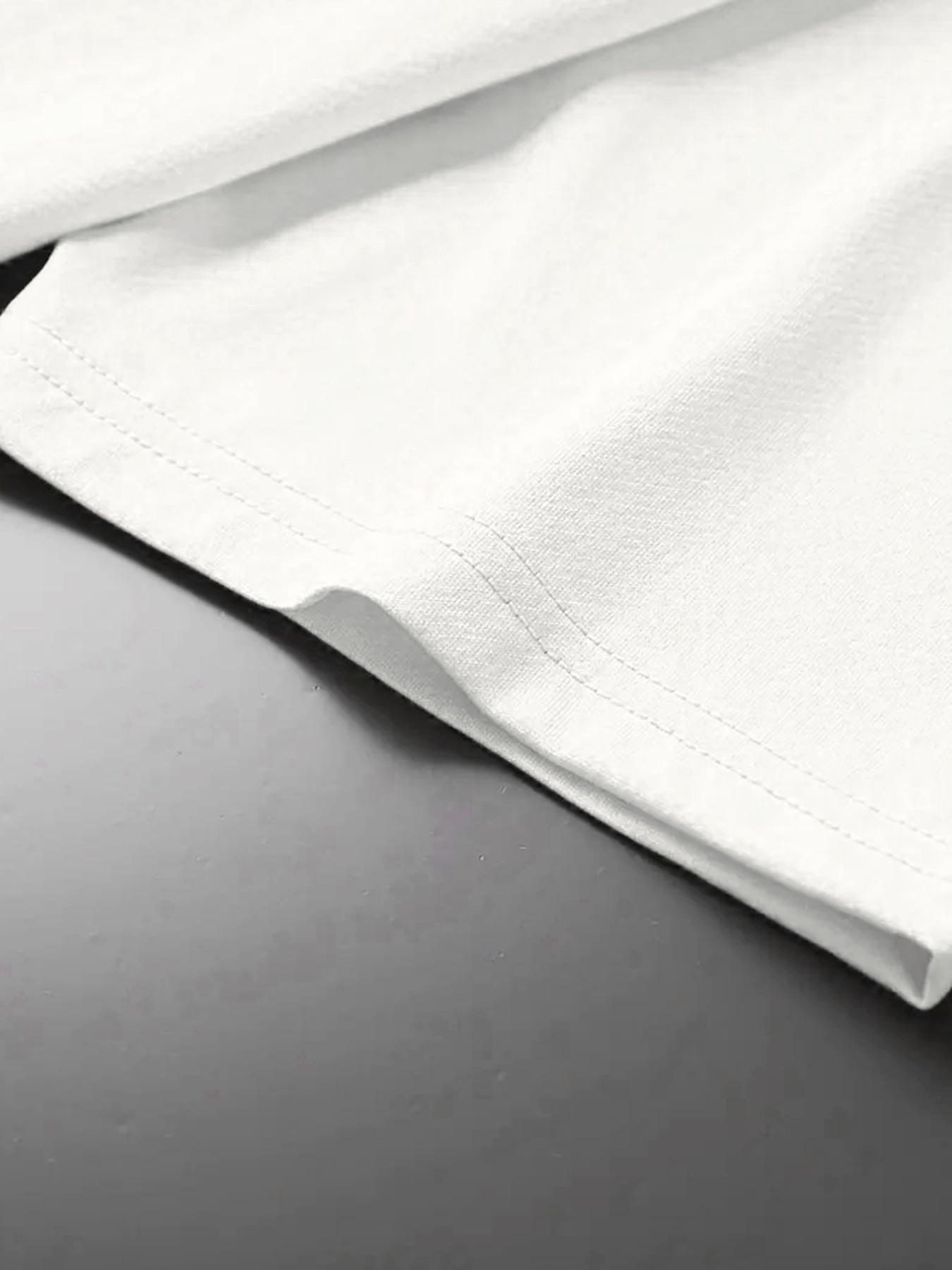 American High Street Dark Vortex Print T-Shirt for Men, 2026 New Oversize Loose Short Sleeve, Heavy Metal Style Streetwear