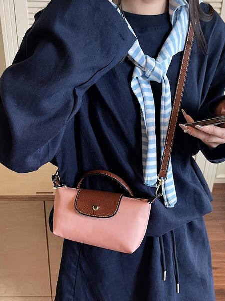 Simple retro contrast color shoulder handbag, metal snap embellishment adjustable shoulder strap crossbody bag, Crossbody Purses, fashionable and versatile, small and exquisite, suitable for daily outings, dates, etc.