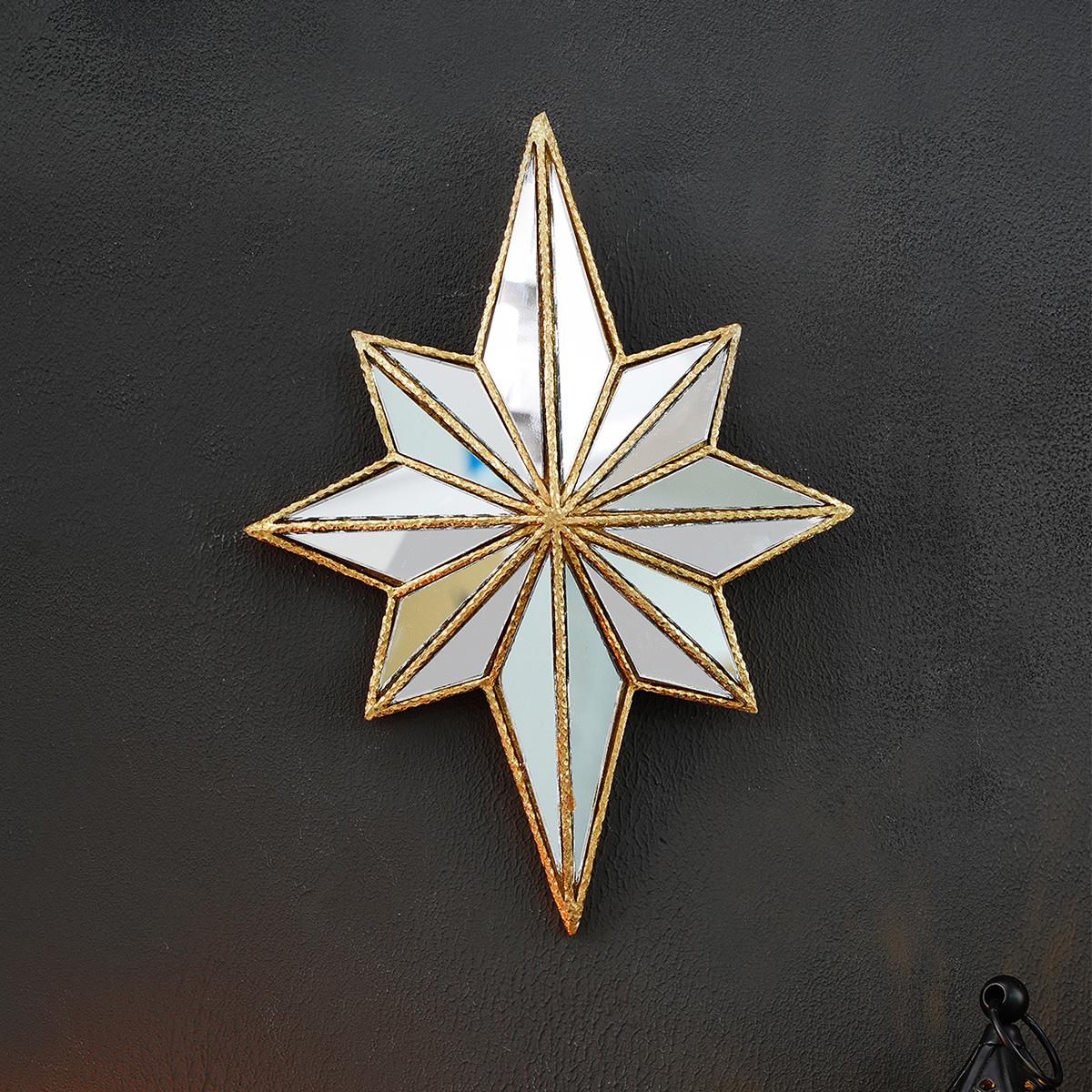 Creative Resin Octagonal Starburst Mirror Decorative Wall Hanging, Easy to Install, Home Decoration Items for Wedding, Party and Photography Prop, Ornaments