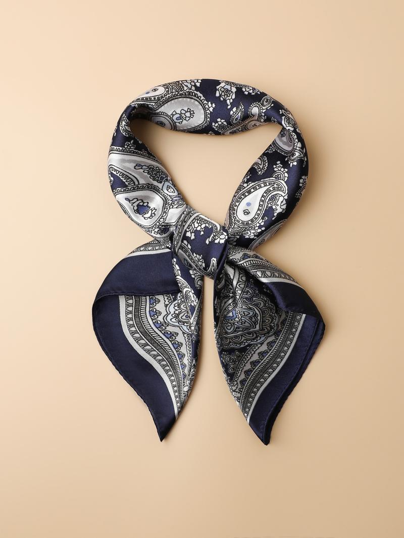 Paisley Print Bandana, Fashionable Lightweight Comfortable Scarf for Women & Men, Casual Versatile Accessories for Daily Wear, Fashion Hair Scarves