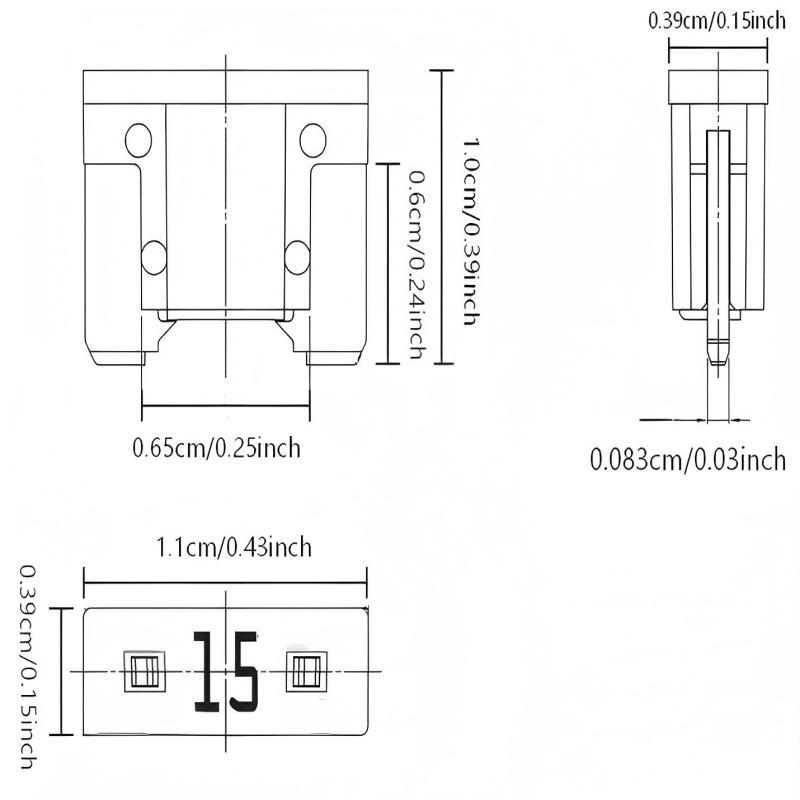 (10 Pack), ATN Micro Blade Fuse, Nickel Plated, 12 Amp Specifications Available, Suitable for Cars, Trucks, Boats, Motorcycles, SUVs