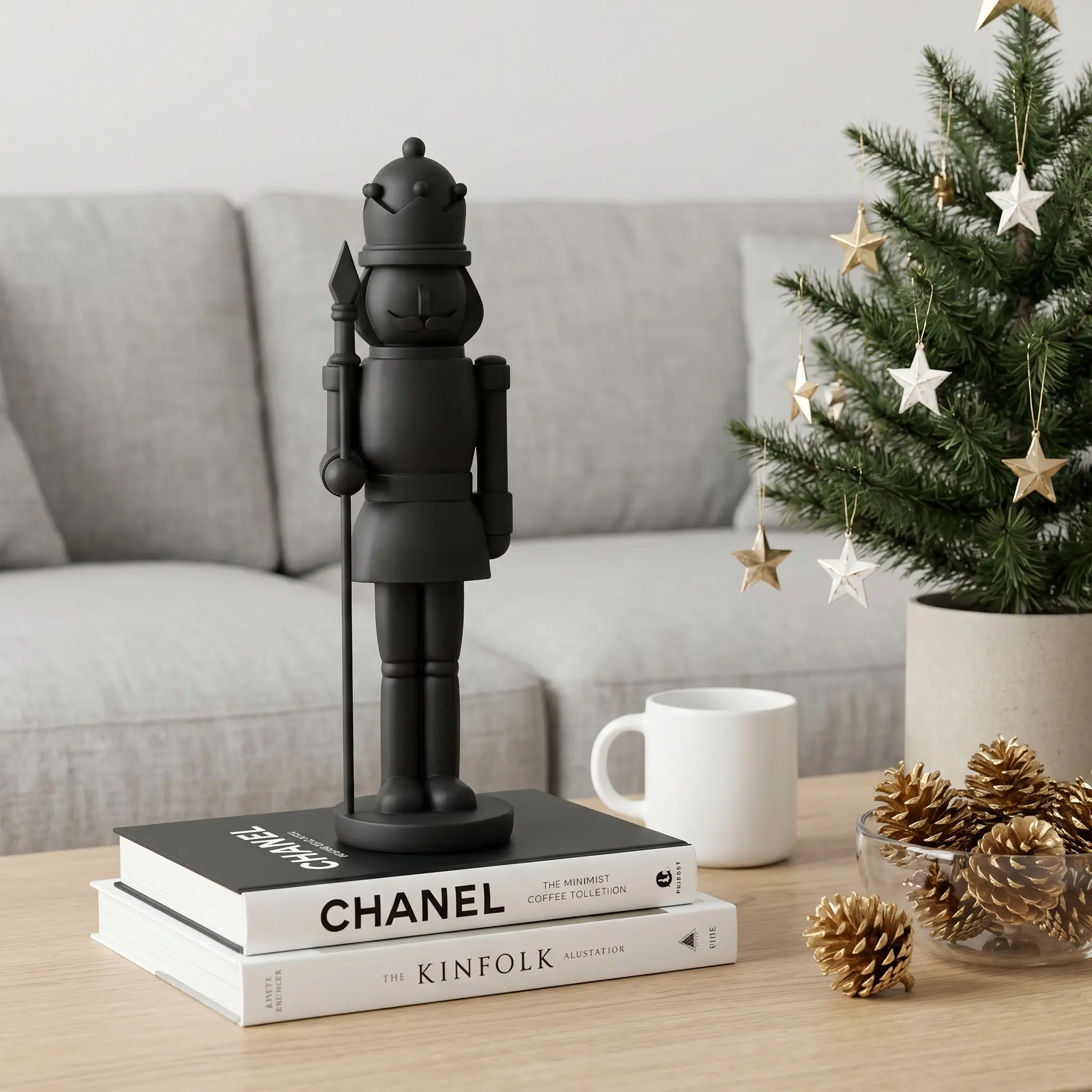 Unique Nutcracker Soldier Statue, Resin Nutcracker King for Home Office Party Desk Decor, Christmas Decoration, Perfect Holiday Gift