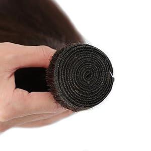 Brown Kinky Straight Bundles Yaki Straight Human Hair Bundles Unprocessed Brazilian Virgin Hair Kinky Straight Human Hair For Black Women