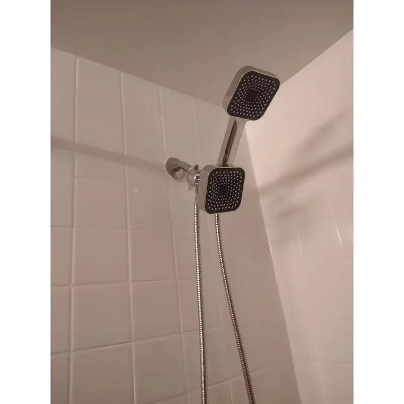 Hotel Spa 3-Way High Pressure Luxury Shower Head Handheld Combo with Water Saving Economy Mode Chrome Finish