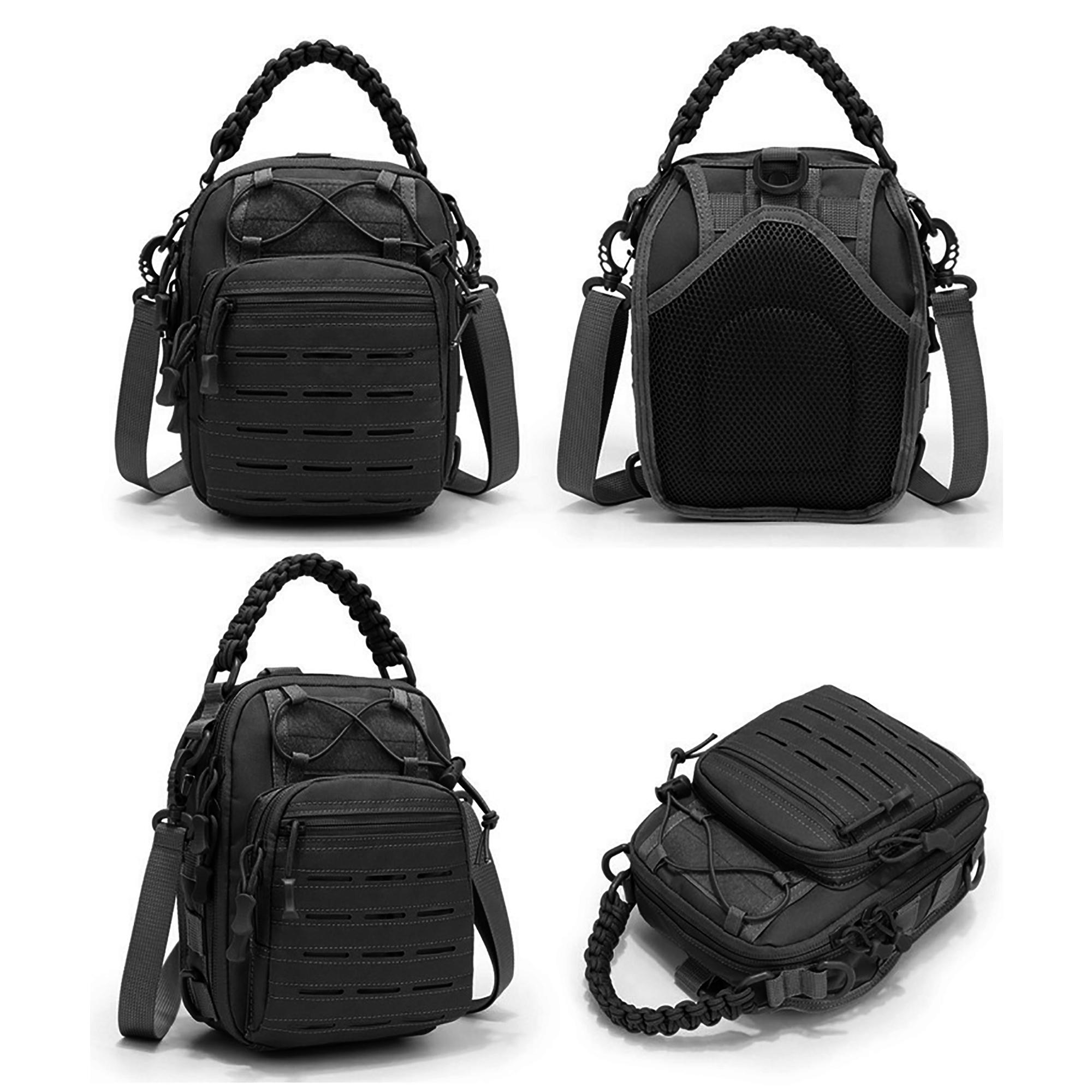 Tactical Compact Edc Shoulder Bag, Concealed Carry Handgun Pouch, Multi-Functional Durable Chest Pack for Outdoor Sports and Daily Use