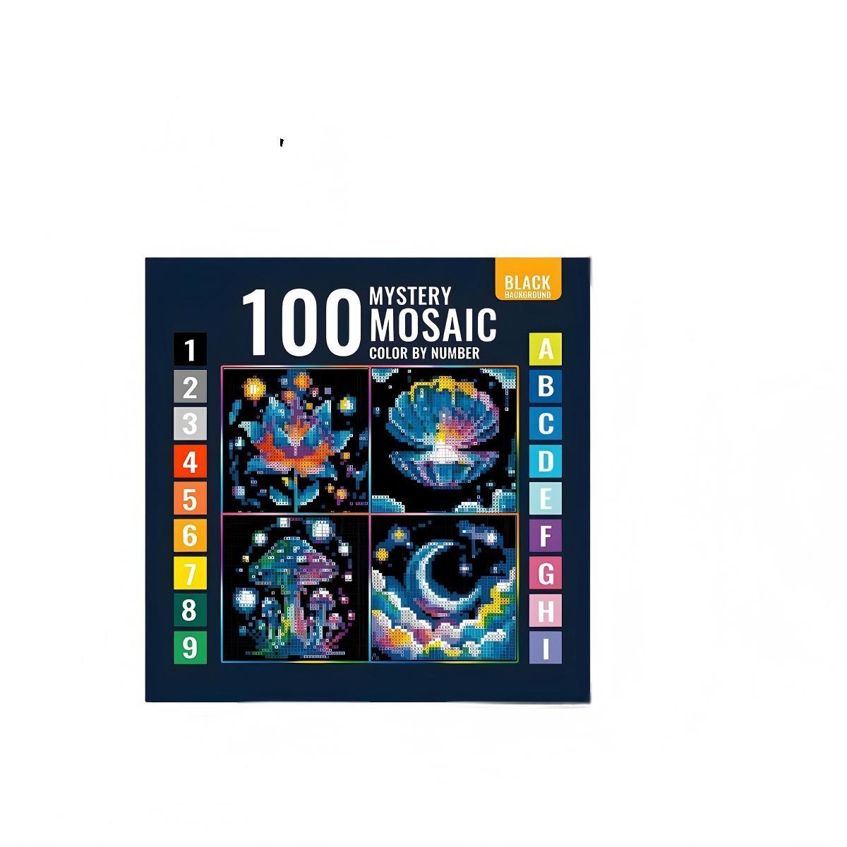 1pcs Digital Stress Relief Mosaic Coloring Book, Perfect Gift for Adults, Kids, Teens, Christmas, New Year, Valentine's Day, Parties, Friends, Family