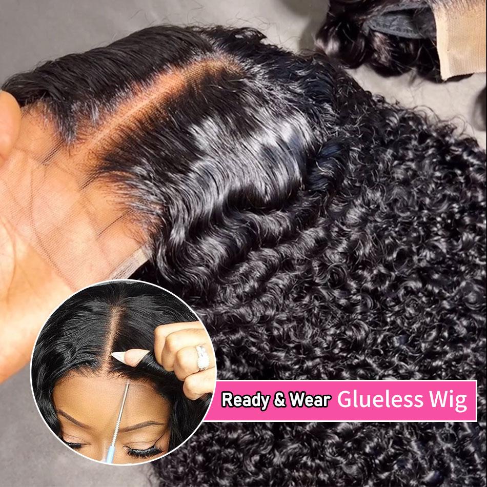 Bling Hair Glueless Easy Wear Wig Human Hair Deep Wave 6x4 5x5 7x5 9x6 Pre Plucked Pre Cut HD Lace Wig Human Hair Ready To Wear Lace Closure Wigs for Women TikTokShopHolidayHaul