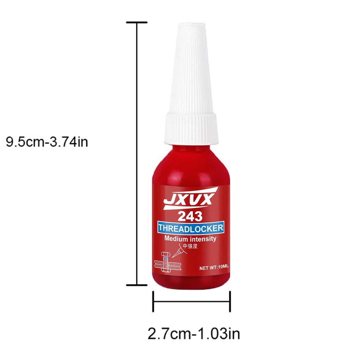 243 Threadlocker. Thread locking adhesive. High‑strength anaerobic glue. Heat‑resistant. Special adhesive for anti‑loosening and fastening. Prevents automobile wheel hub bolts from loosening.