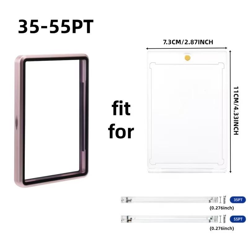 One Magnetic Trading Card Protective Holder with Metal Touch Frame Fits PRO 35PT Card Bricks, Ultra HD Glass, Pro-Craftsmanship, Light And Scratch Resistant Card Display Storage, Suitable for Baseball Football Sports Game Cards
