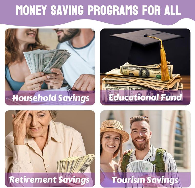 Challenge For 100 Envelopes Saving with Pen, Easy and Fun Way to Save $5,050, Savings Challenge Budget Binder, Saving Challenge Book,Waterproof Wallet,Storage Bag,Saving Tips,Desk Office Accessories,Budget Plan