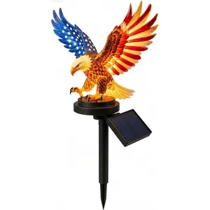 1pcs Personalized Patriotic Gifts  Solar Eagle Garden Stake Light America 250th Anniversary Commemorative Decor Waterproof LED Patriotic Outdoor Statue For 4th Of July Yard Memorial Day Pathways